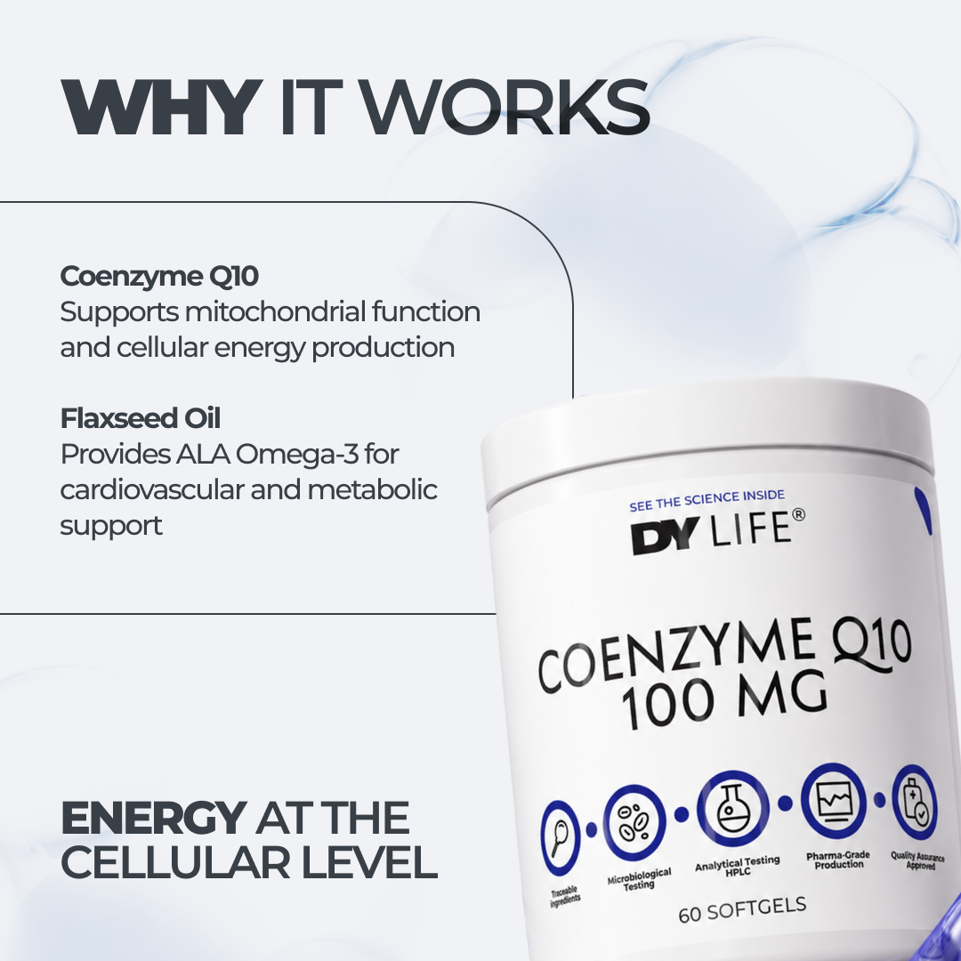 Coenzyme Q10 100 mg DY Life, 60 Softgels, 60 Servings