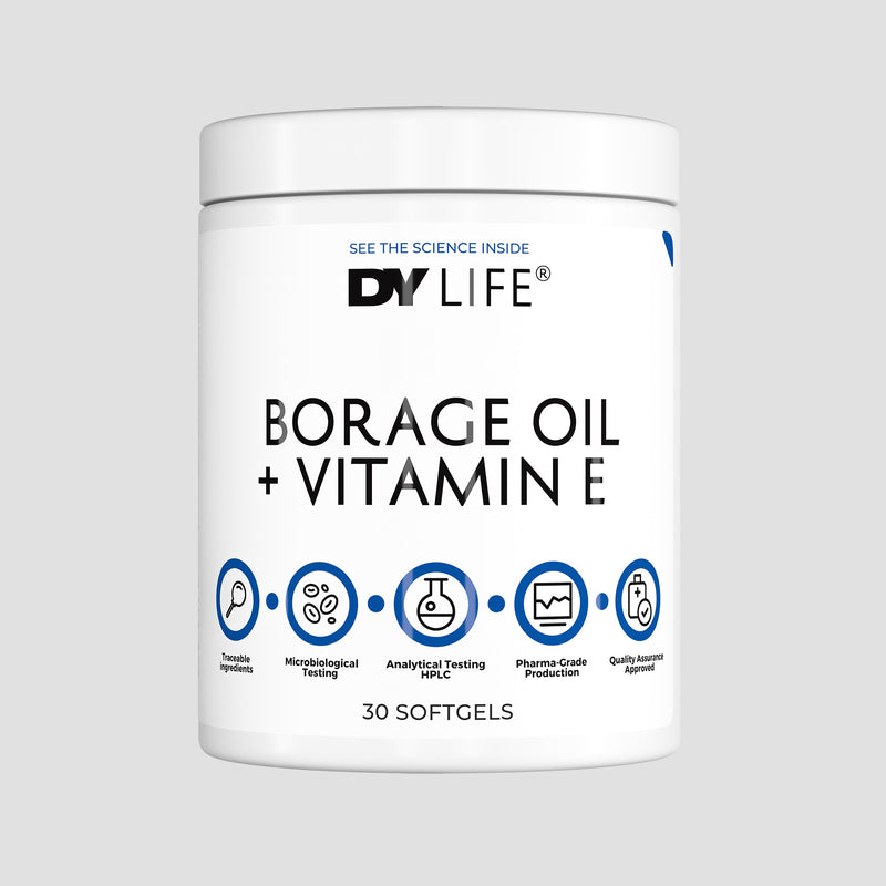 Borage Oil + Vitamin E DY Life, 30 Softgels, 30 Servings