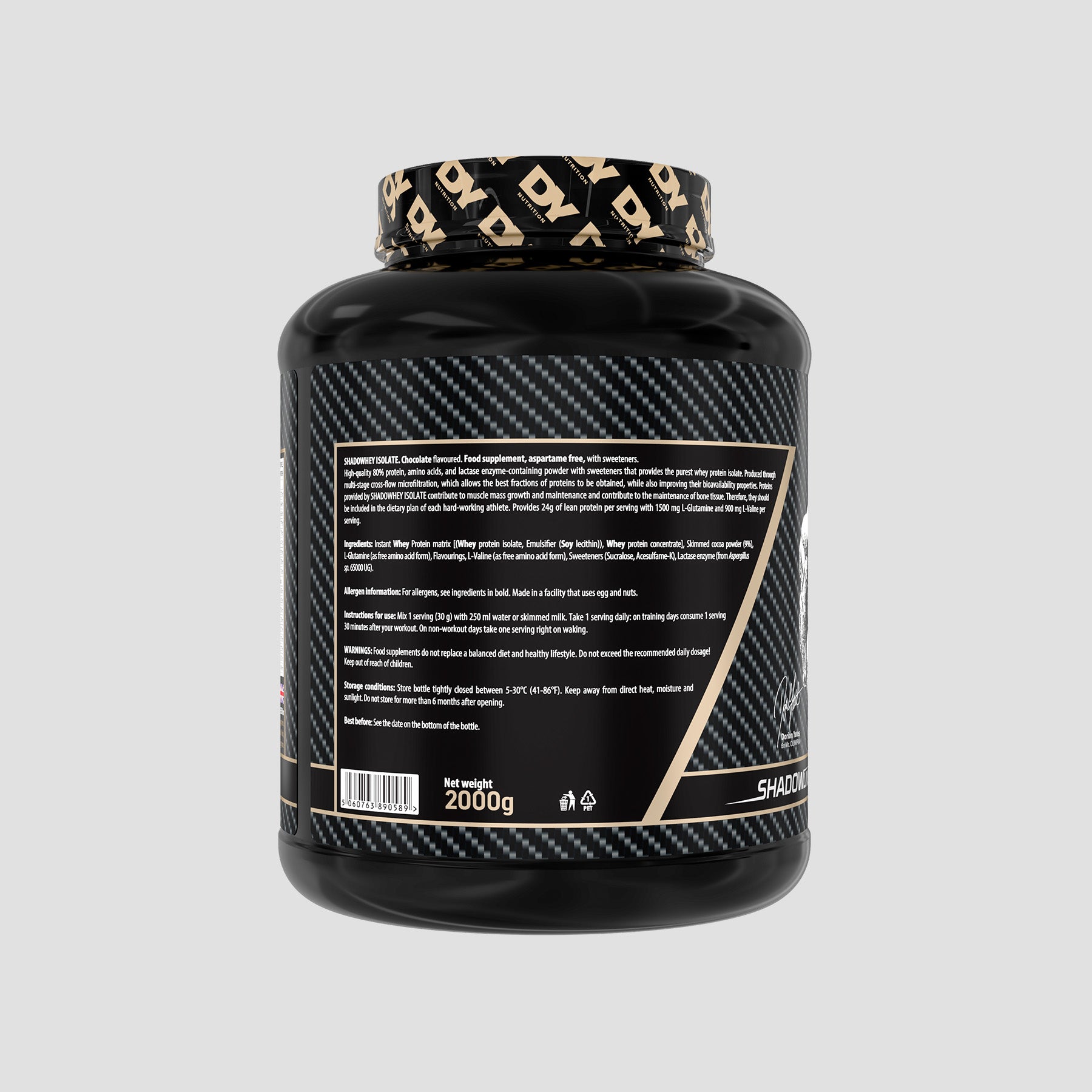 Whey Protein Shadowhey ISOLATE 2Kg, 66 Servings