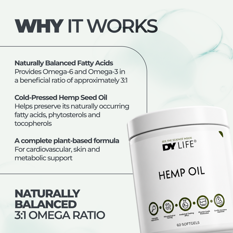 Hemp Oil DY Life, 60 Softgels, 30 Servings