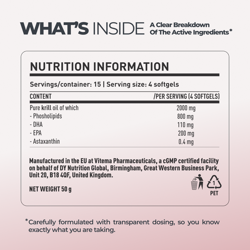Krill Oil DY Life, 60 Softgels, 15 Servings
