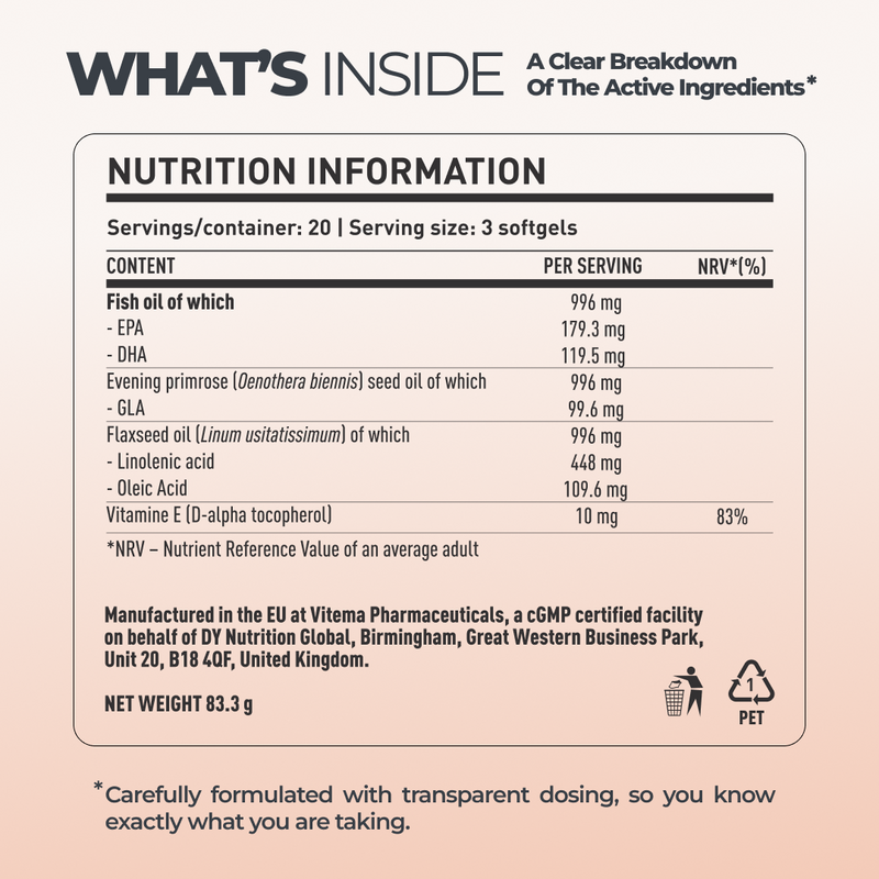 Omega 3-6-9 DY Life, 60 Softgels, 20 Servings