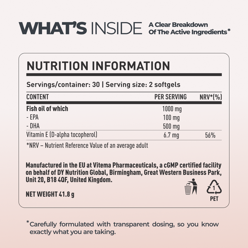 Omega 3 DY Life, 60 Softgels, 30 Servings