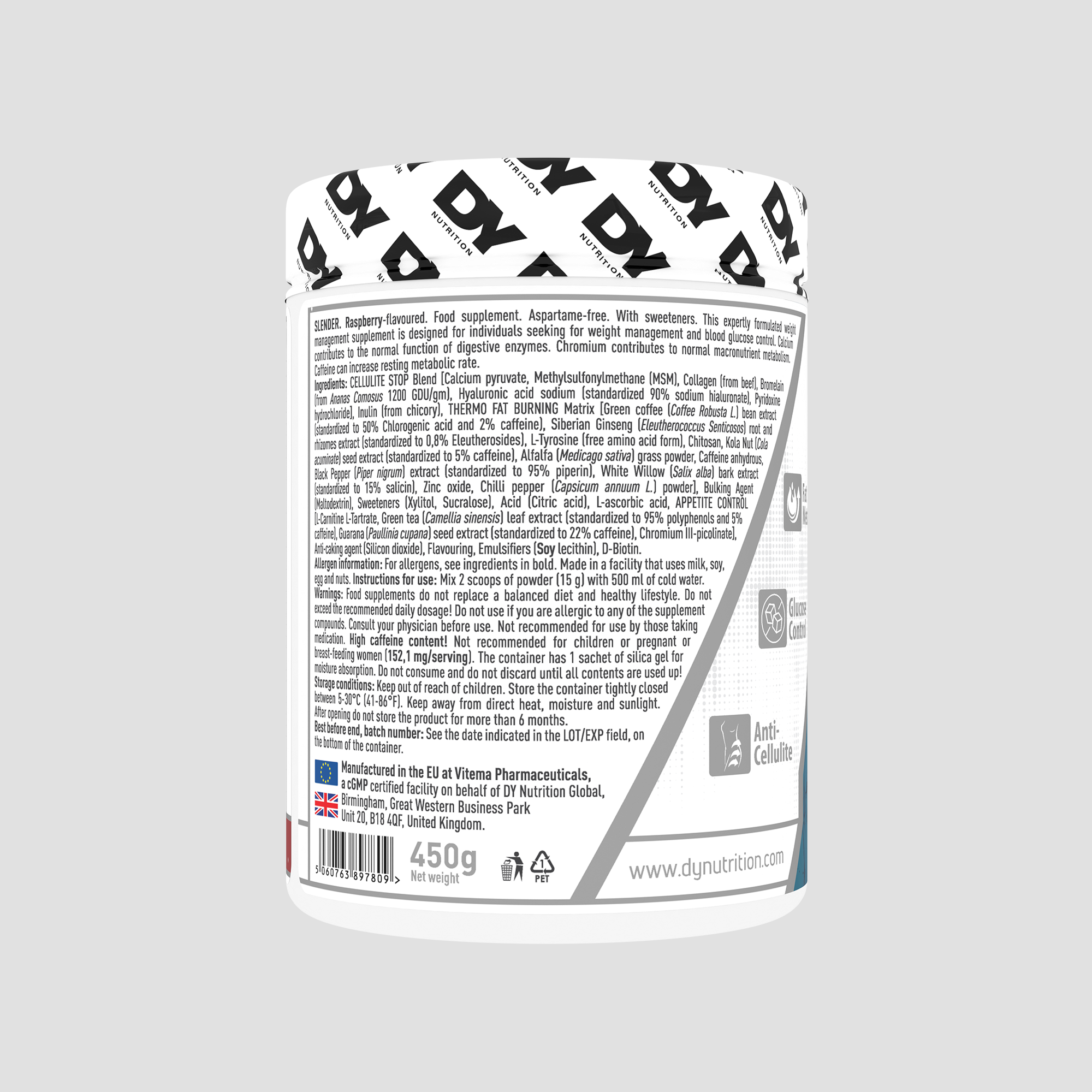 Slender - Cellulite & Fat Burner, 450g, 30 Servings