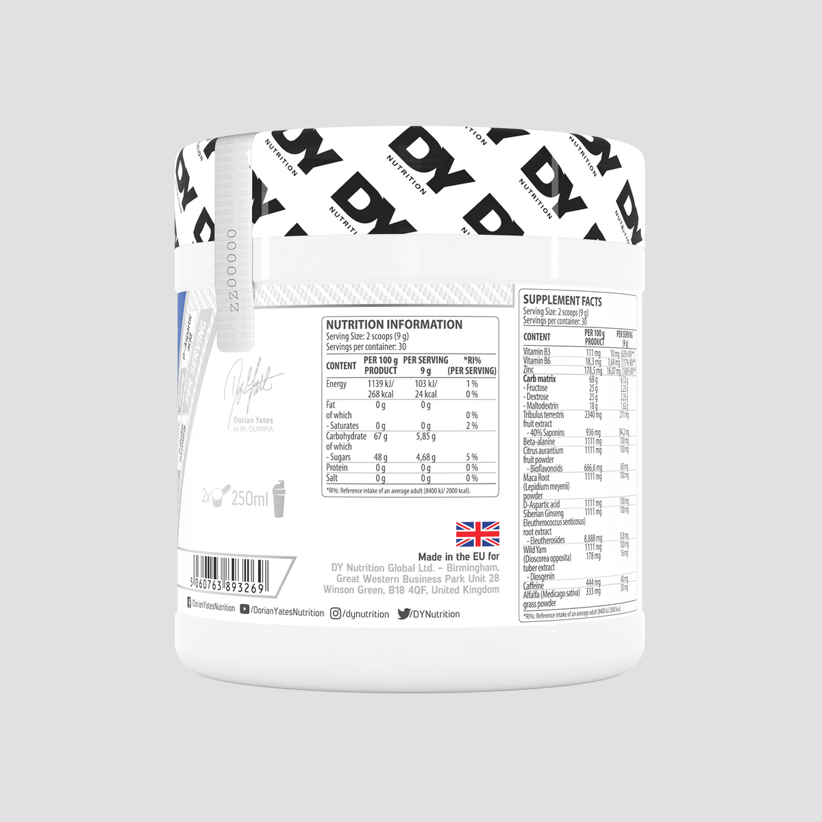 Tyboost Label Metabolic Testoboost | DY Nutrition UK