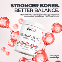 Vitamina D3+K2 2000IU + 75ug, 60 Softgels, 60 Servings