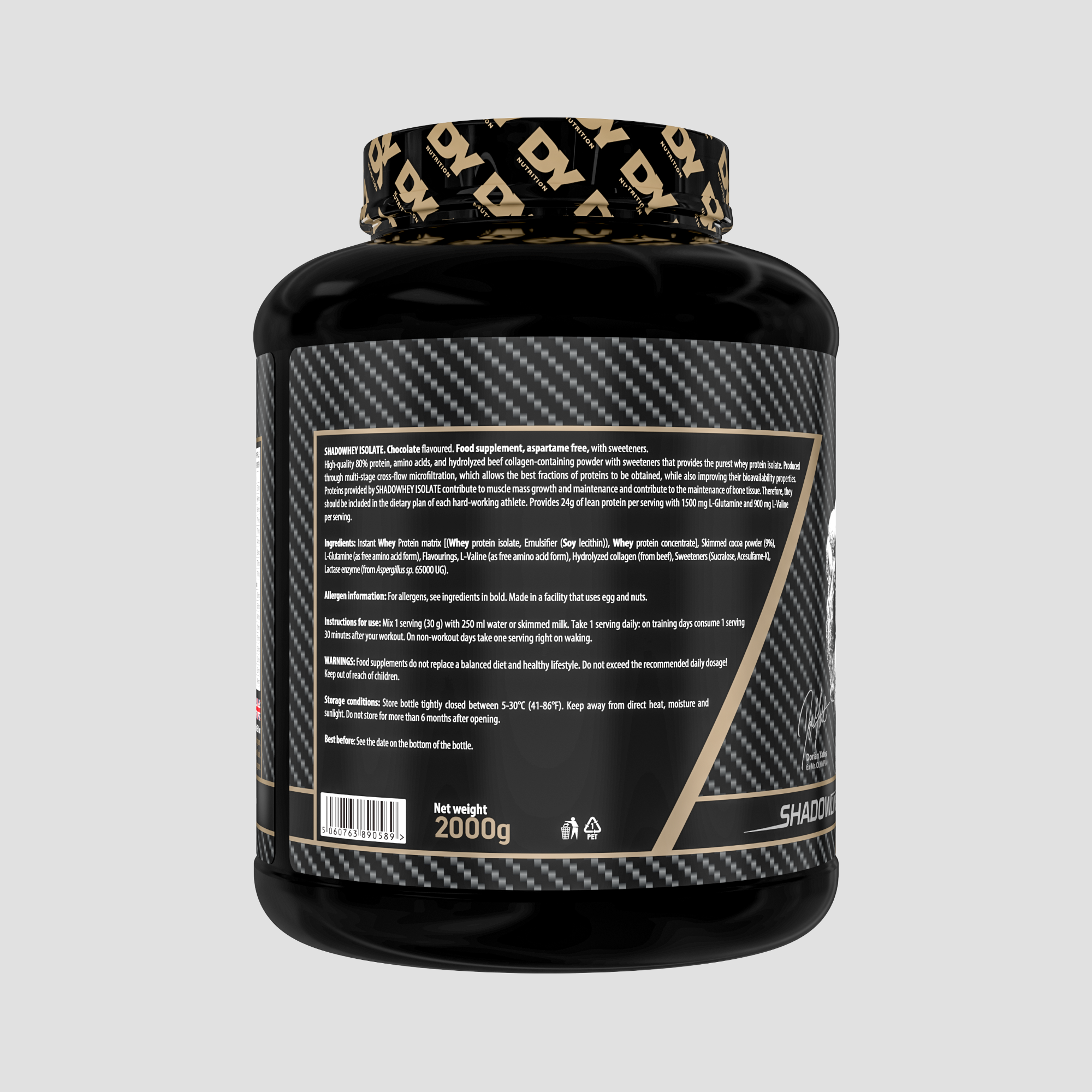 Whey Protein Shadowhey ISOLATE 2Kg, 66 Servings