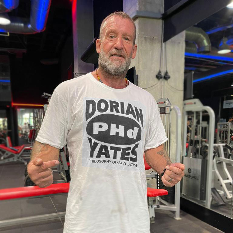T-shirt Dorian PHd Yates White with Black Letters